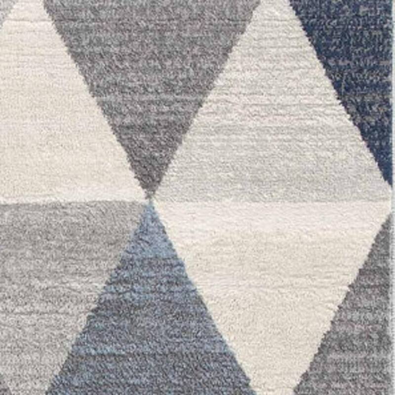 HomeRoots Geometric Coastal Runner Area Rug