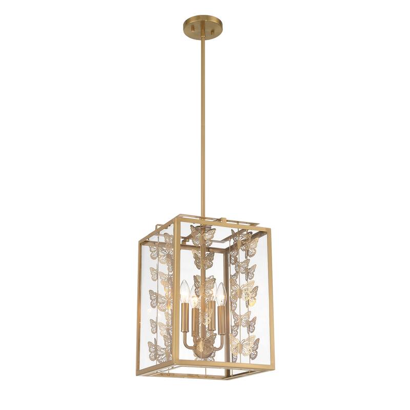 Savoy House 3-4197-4 Birch 4 Light 12" Wide Taper Candle Pendant