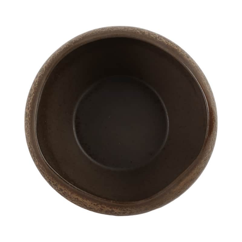 Terracotta Bowl Glazed Rustic Accent for Home Office - 7" Brown - 13" x 13" x 7"