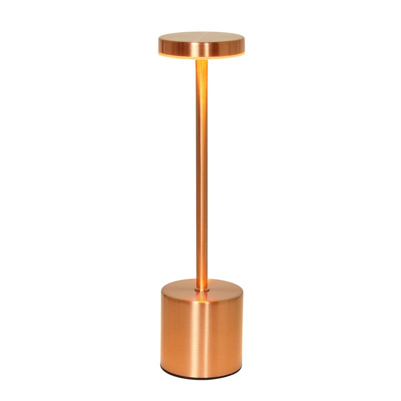 LED Mushroom Disc Desk Lamp with Touch Sensor - 12.75" - Copper Finish