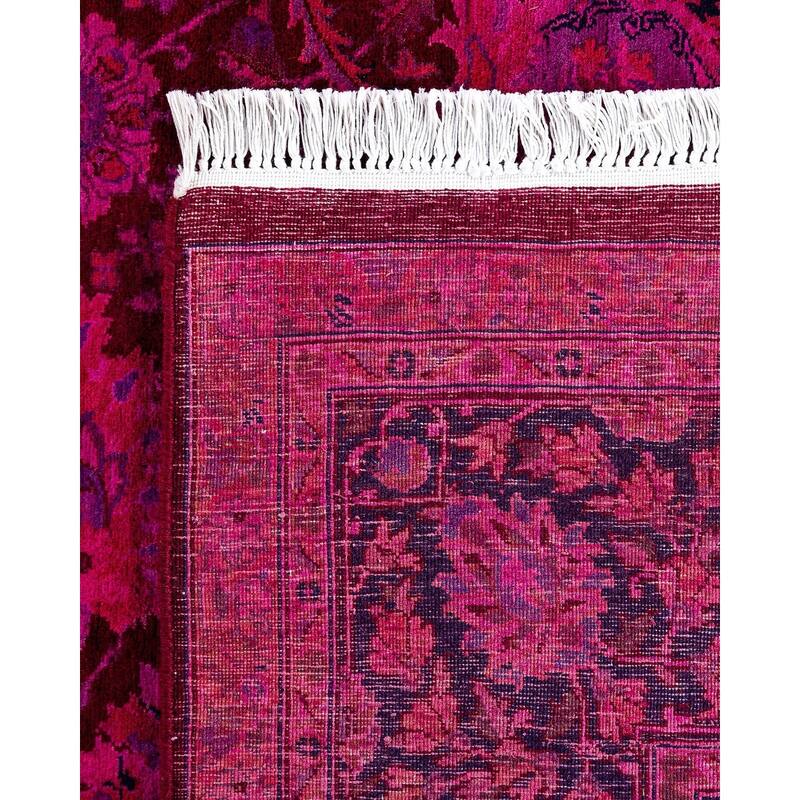 Contemporary Overdyed Wool Hand Knotted Area Rug - 6' 1" x 9' 4"