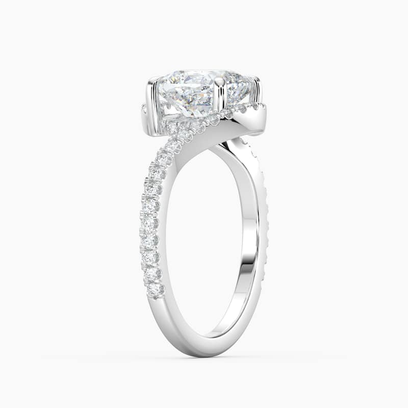 Auriya 14k Gold Cushion Lab Grown Diamond Bypass Engagement Ring 1.00 to 5.00 ct. tw. (F-G, VS)