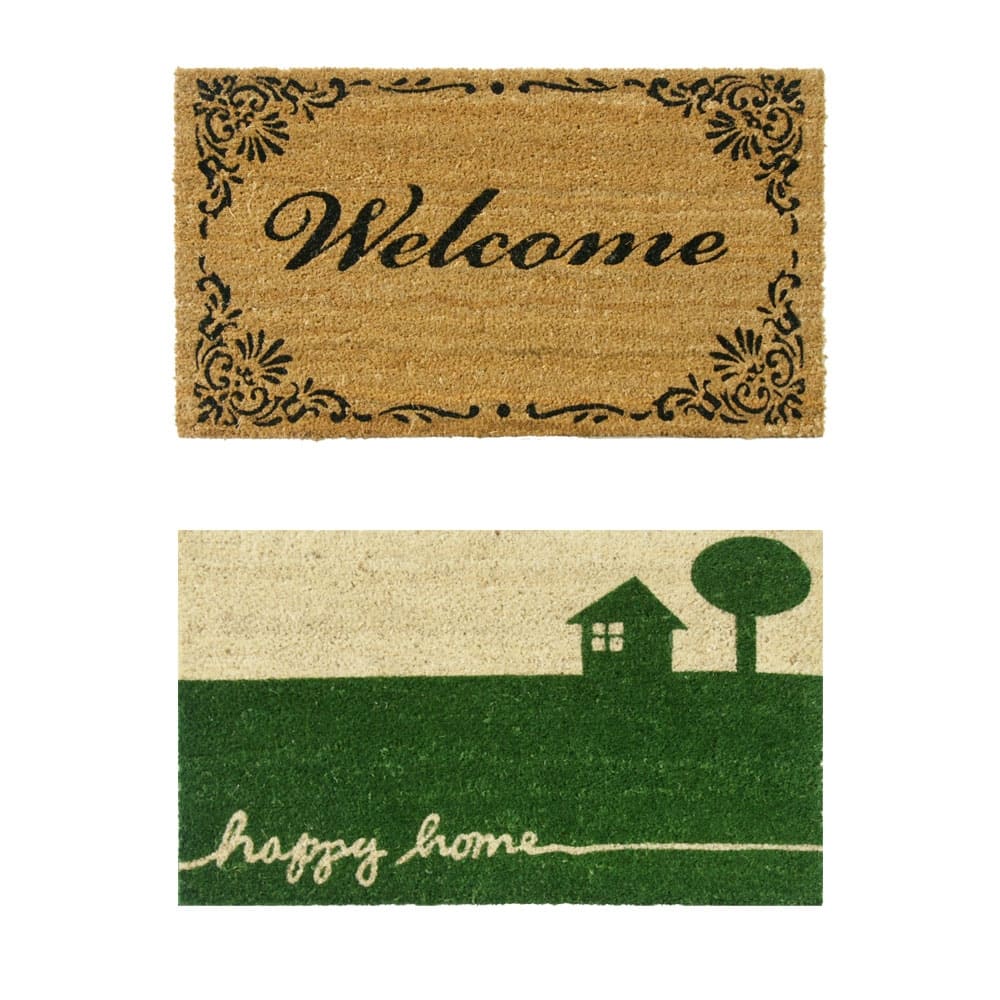 Rubber-Cal "Coir All Weather Doormats" - 2 of Our Best Doormats for Dirt Removal - 18" x 30"