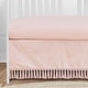 preview thumbnail 5 of 4, Pink Boho Collection Girl 4pc Nursery Crib Bedding Set - Solid Color Blush Shabby Chic Princess Luxurious Luxury Elegant Vintage