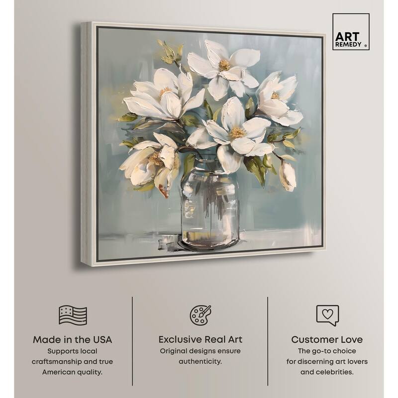 Prismatic Floral and Jar Canvas by Art Remedy