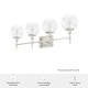 preview thumbnail 12 of 45, Hunter Xidane Vanity Wall Light - Bathroom, Mid Century Modern, Glam - Clear glass