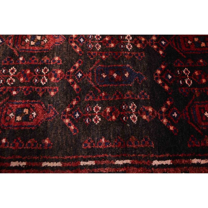 ECARPETGALLERY Hand-knotted Andelz Black, Red Wool Rug - 3'5 x 9'10