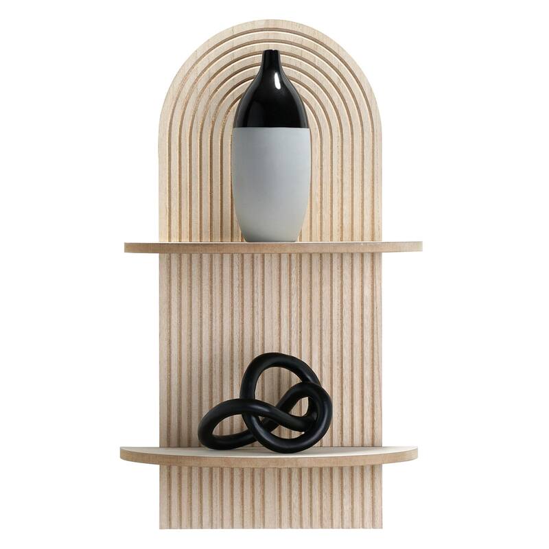 American Art Decor Lunar Ledges Wall Shelf in Brown - 23.75" x 14"