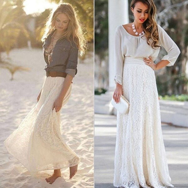 long lace summer dress