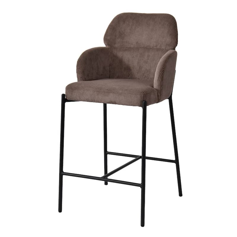 Opaline 26" Counter Stool (Set of 2) - Corduroy Brown