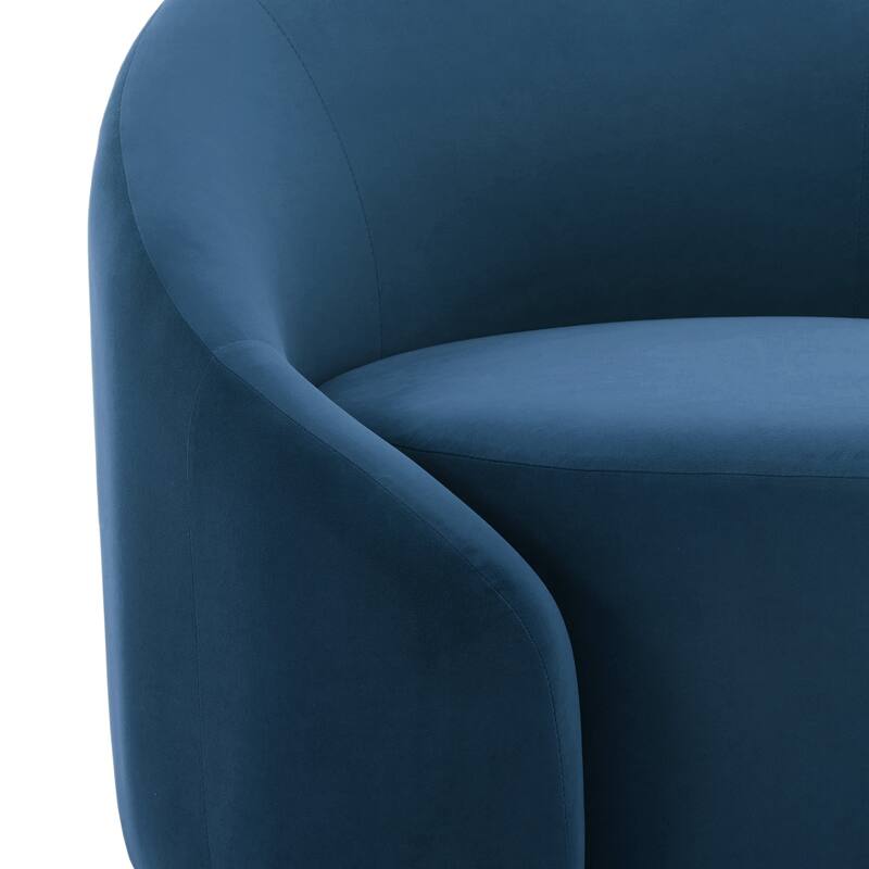 34" Wide 2 Set Velvet/ Boucle Barrel Swivel Chair