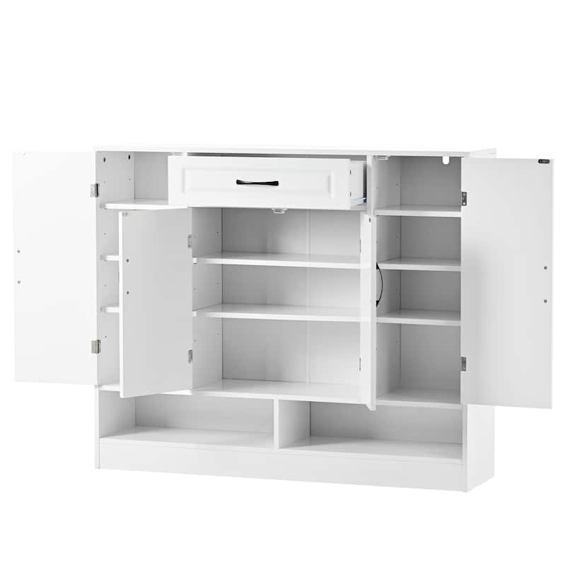Sleek and Modern Shoe Cabinet with Adjustable Shelves