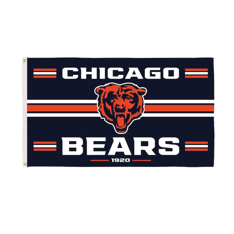 Chicago Bears Single Sided Flag w/ 2 Grommets, 3'x5'