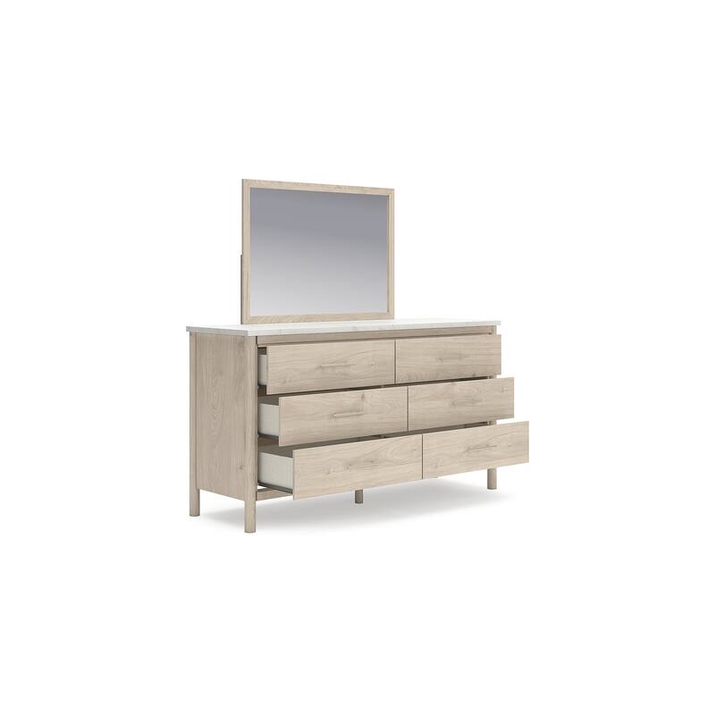 Signature Design by Ashley Cadmori Beige/White Dresser and Mirror