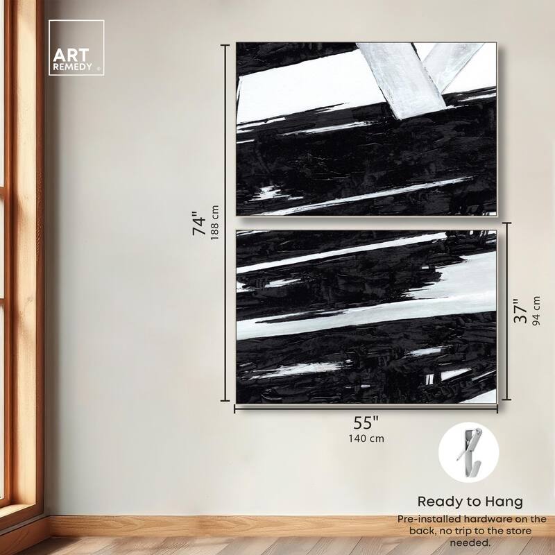 Geometric Story Canvas Set of 2 by Art Remedy
