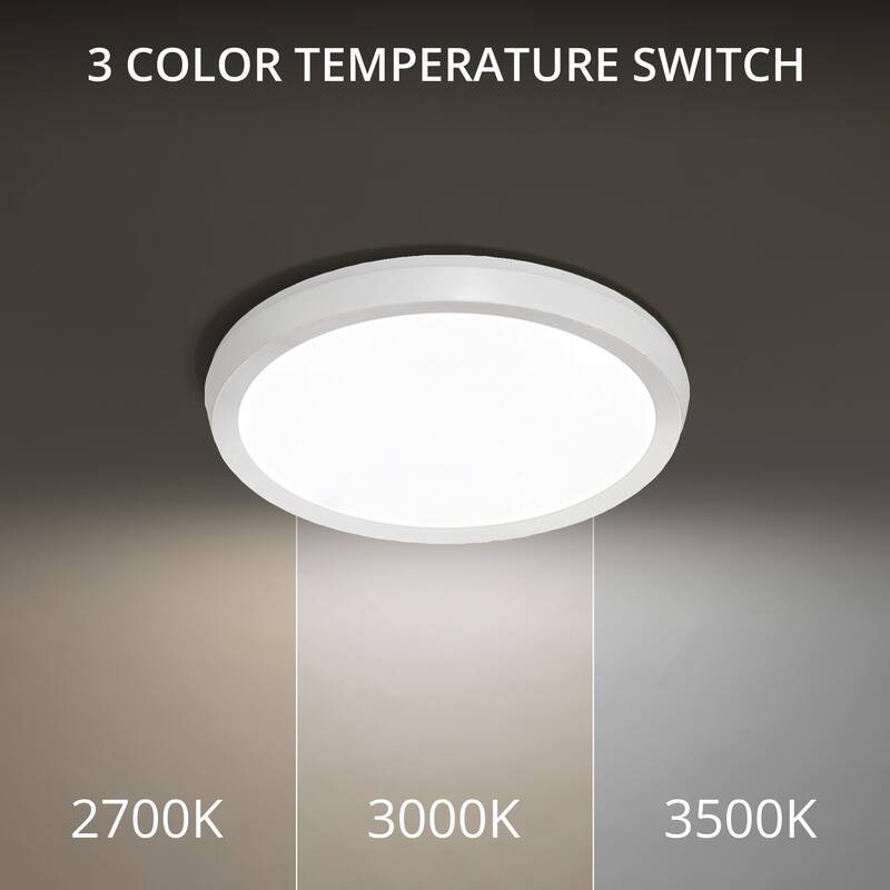 Argo 7in LED Round Flush Mount 3-CCT 2700K-3000K-3500K Set to 2700K