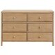 preview thumbnail 2 of 1, Soho Baby Everlee 6 Drawer Dresser Honey Wood