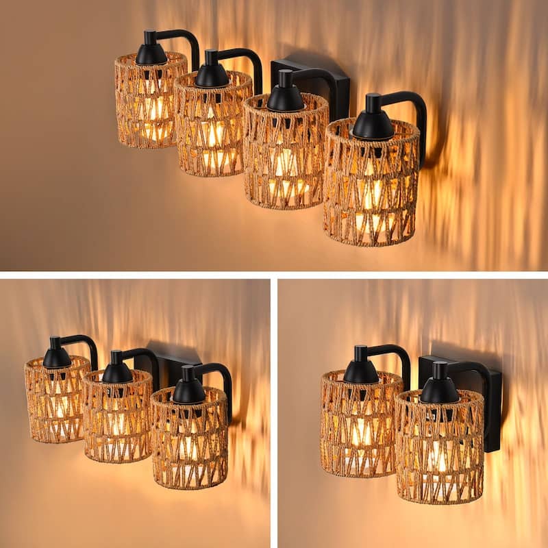 Rattan Vanity Light