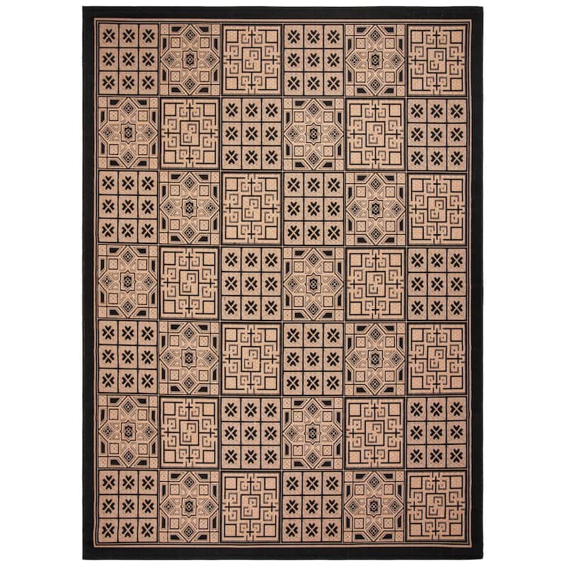 SAFAVIEH Courtyard Jacklyn Geometric Block Indoor/ Outdoor Area Rug