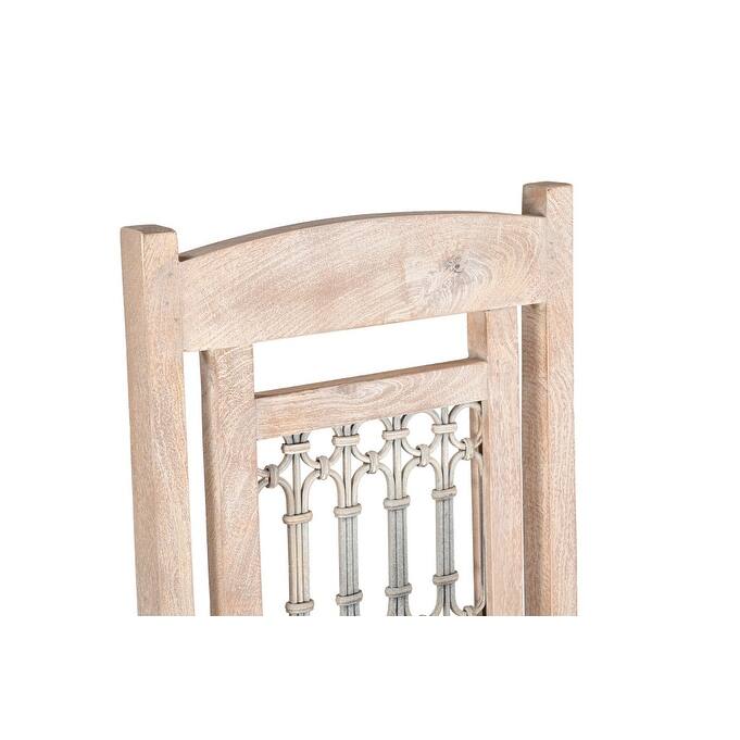 HomeRoots Set of Two White Wood Slat Back Dining Side Chairs - 18' X '42' X '18