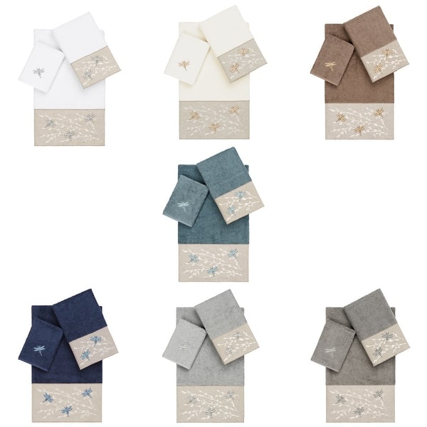 slide 2 of 57, Authentic Hotel and Spa 100% Turkish Cotton Braelyn 3PC Embellished Towel Set