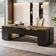 preview thumbnail 24 of 42, 85.8" L-Shaped Executive Desk, Extra Large Office Desk with Drawers
