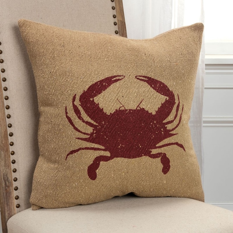Red Crab Decorative Pillow - Cover Only