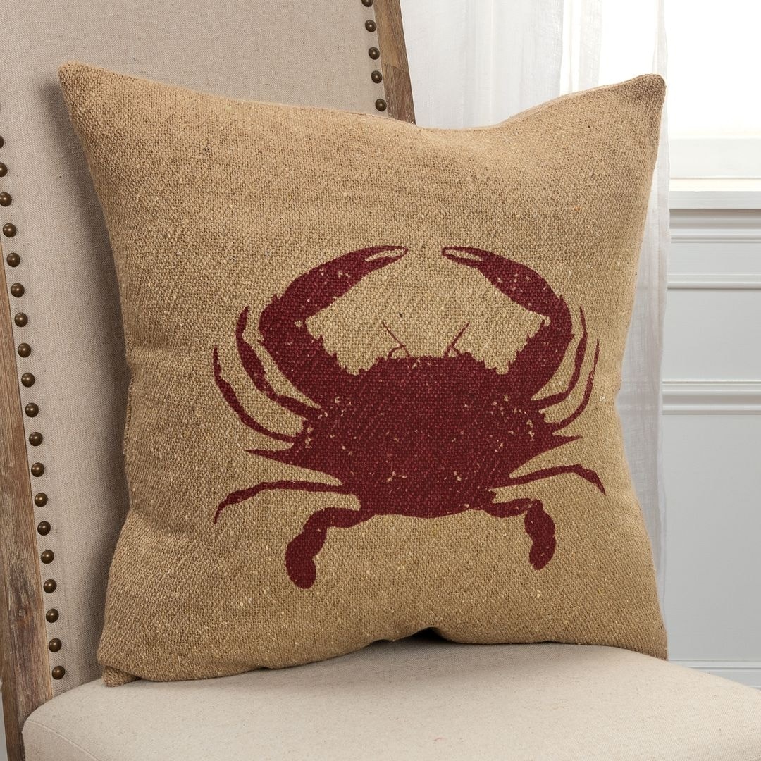 Red Crab Decorative Pillow
