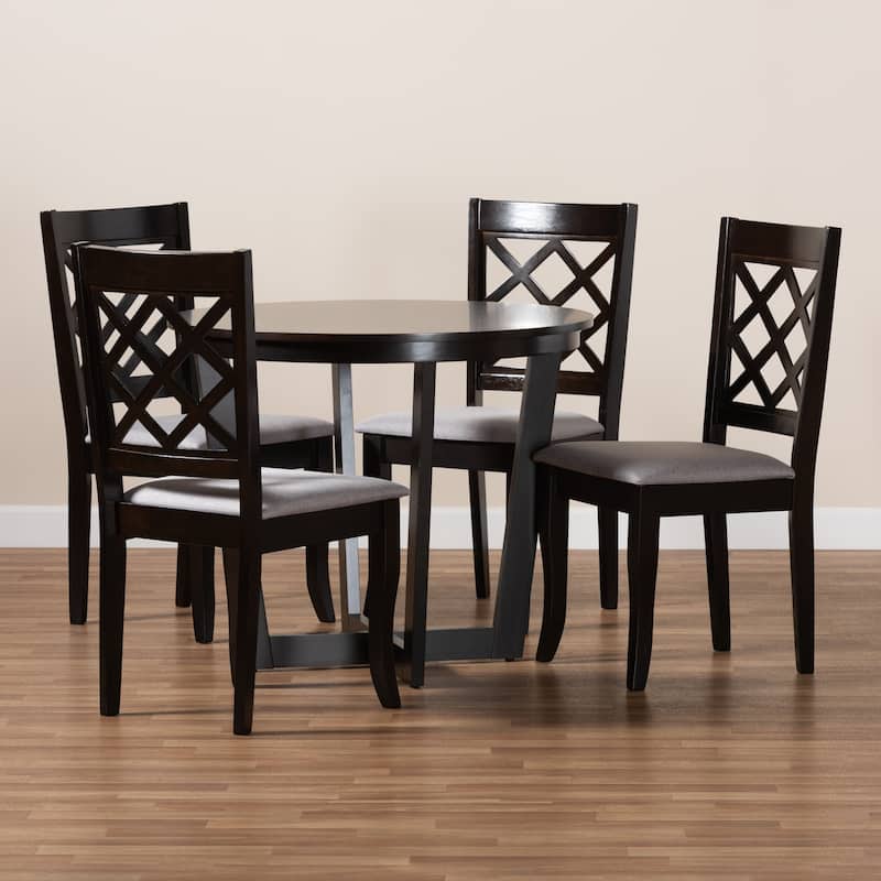 Selby Modern Fabric and Wood 5-Piece Dining Set
