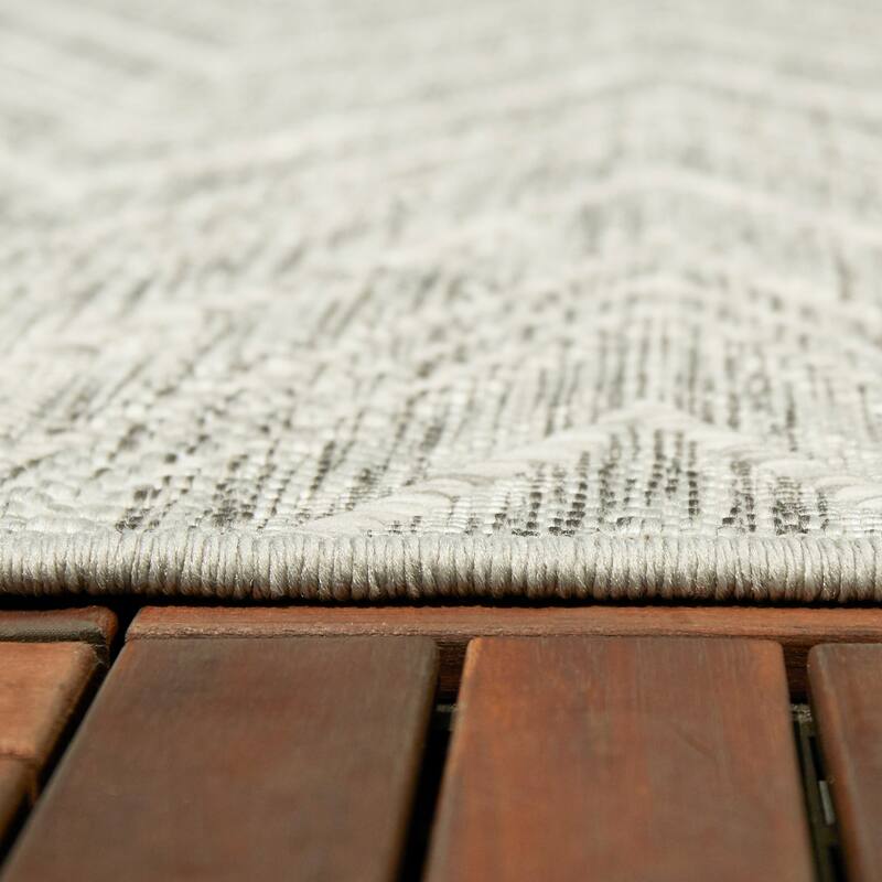 Kava Chevron Flatweave Indoor/Outdoor Area Rug