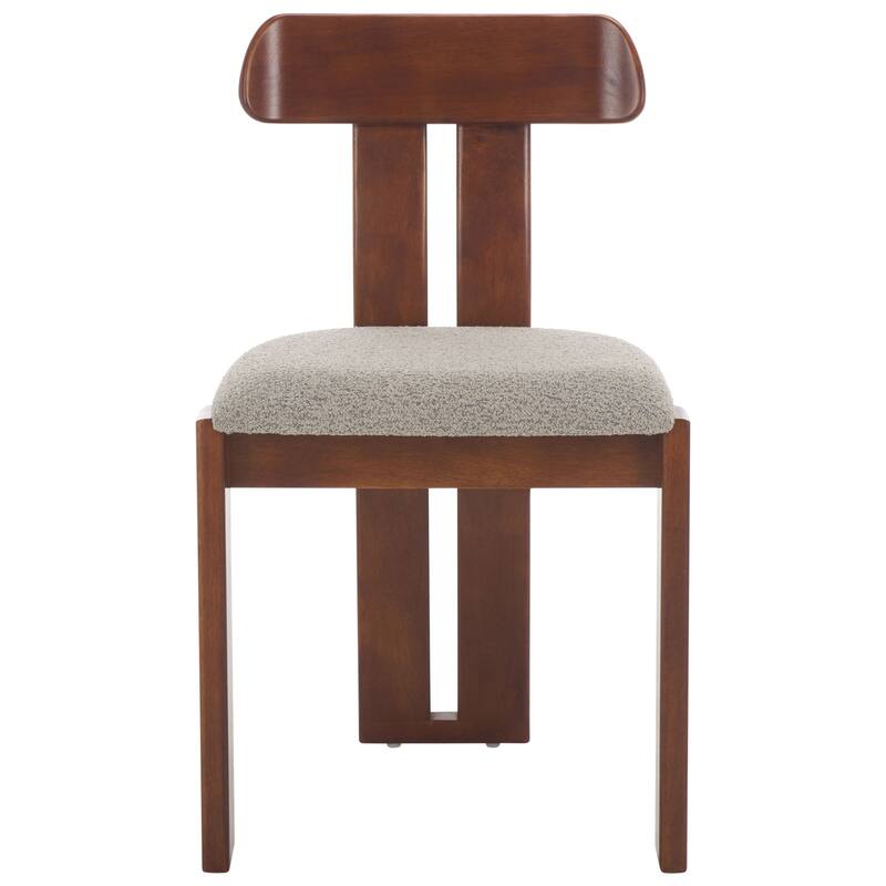 SAFAVIEH Cayde Mid-Century Modern Dining Chair - 19"W x 19"D x 32"H - Grey/Walnut
