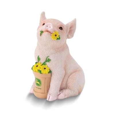 Curata John Deere Logo Piglet Polyresin Savings Bank