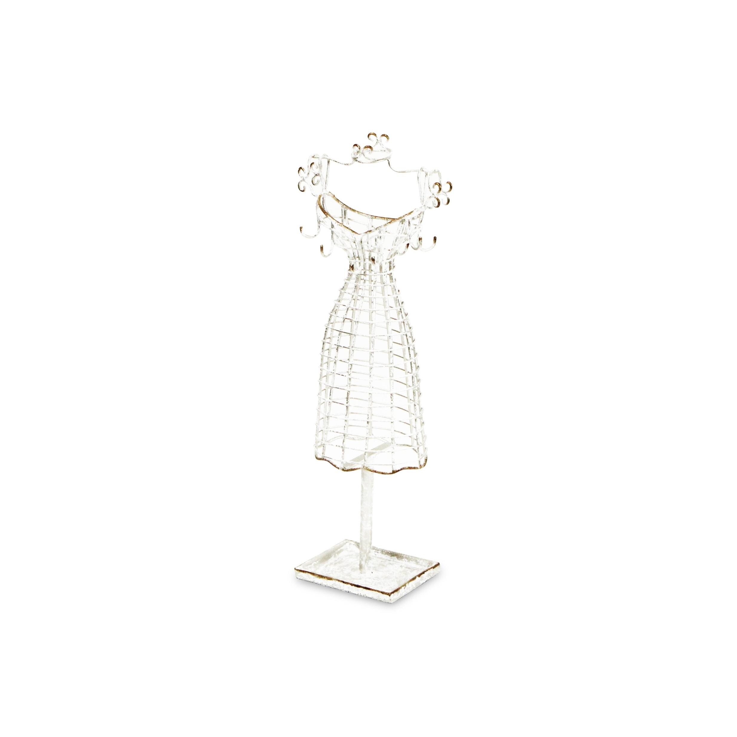 17" Silver Metal Dress Form Sculpture and Jewelry Holder - Bed Bath &  Beyond - 42621100