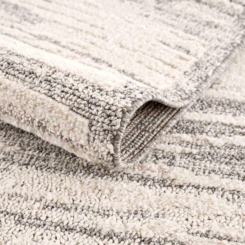 Hauteloom Munich Modern Farmhouse Bohemian Neutral Area Rug