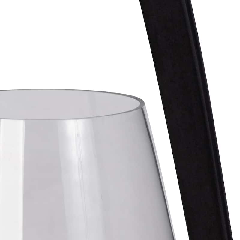 Sagebrook Home Modern Crafted Glass and Wood Lantern