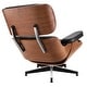 preview thumbnail 9 of 26, Genuine Leather Accent Lounge Chair and Ottoman Walnut Wood