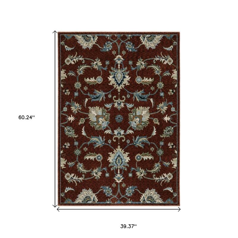HomeRoots Oriental Traditional Runner Area Rug