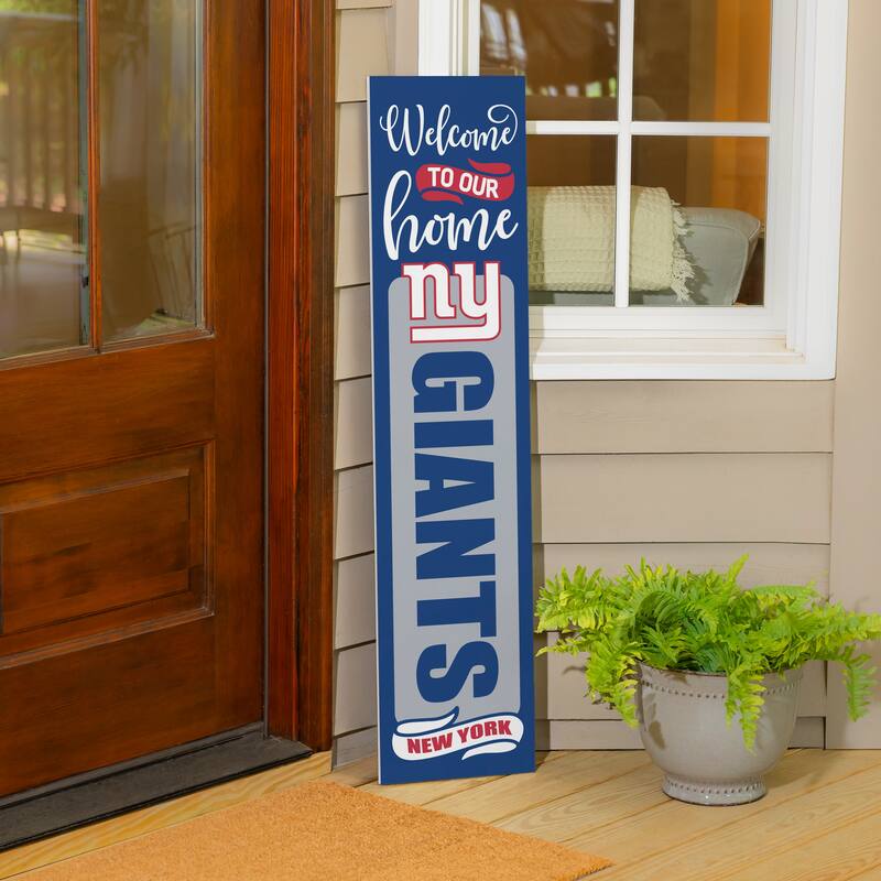 47" Double Sided Seasonal Porch Leaner, New York Giants - 47" x 11.25"