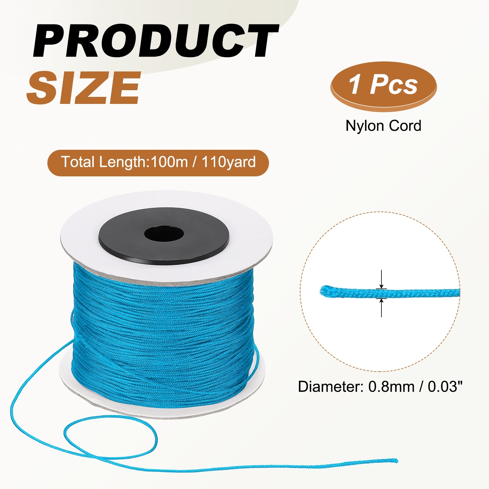 Nylon String for Bracelets, Nylon Rope Cord Braided Ornament Lanyard Thread for DIY Craft Bead Bracelet Making