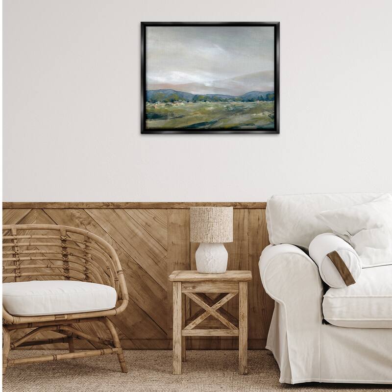 Stupell Foggy Morning Mountains Framed Floater Canvas Wall Art Design By Carol Robinson