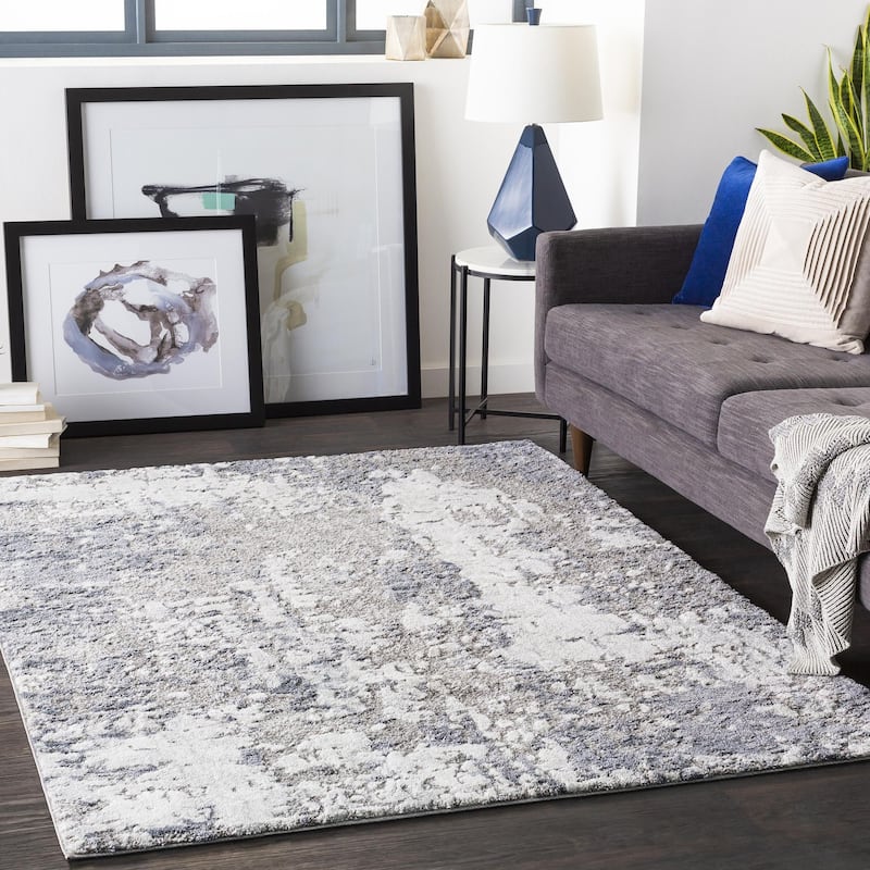 Livabliss Industrial Venice Abstract Area Rug - 3'11" x 5'7" - Slate