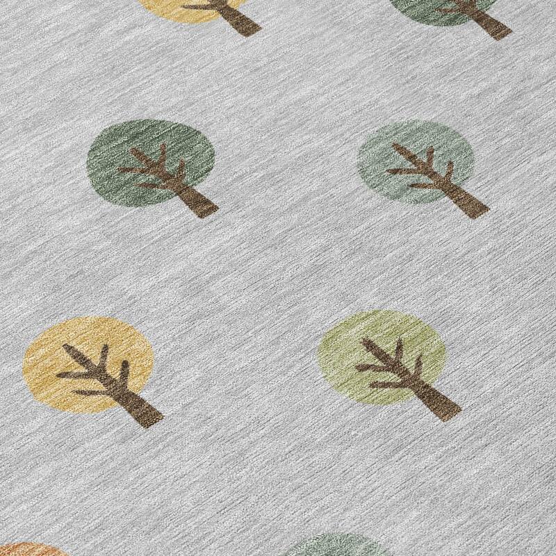 Machine Washable Indoor/ Outdoor Modern Mulvane Chantille Rug