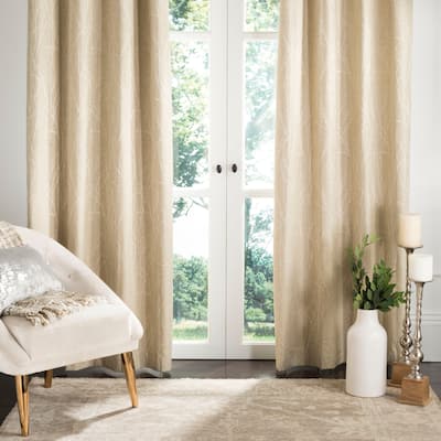 SAFAVIEH Veria Single Curtain Panel -Beige - 96" L x 52" W