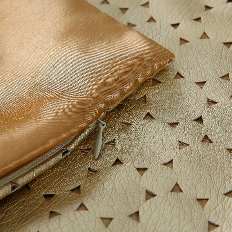 Deconovo Decorative Throw Pillow Covers Faux Leather