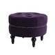 preview thumbnail 3 of 24, Dawn Tufted Round Ottoman by Jennifer Taylor Home