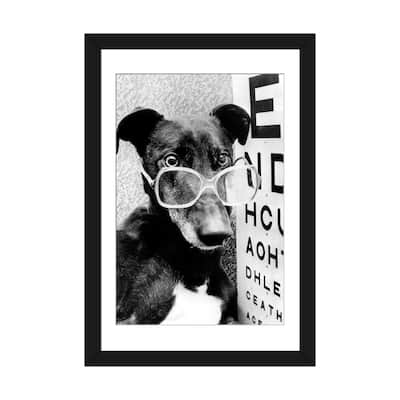iCanvas "Greyhound Wearing Glasses February 1987" by Rue Des Archives