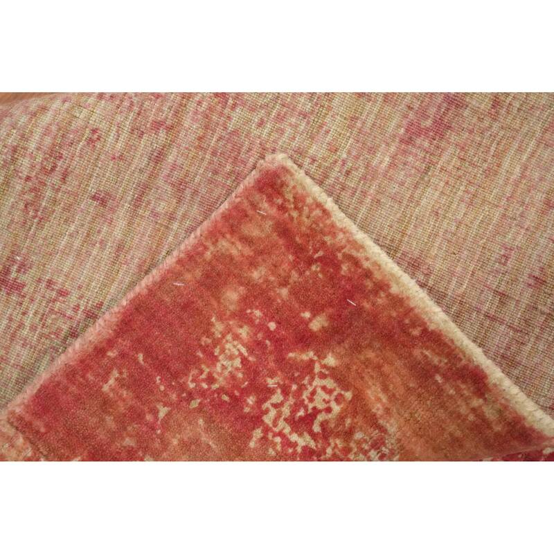 Hand Knotted Oriental Viscose Silk Carpet Modern Abstract Oranges & Rust Abstract Area Rug - 6' 2'' X 4' 1''