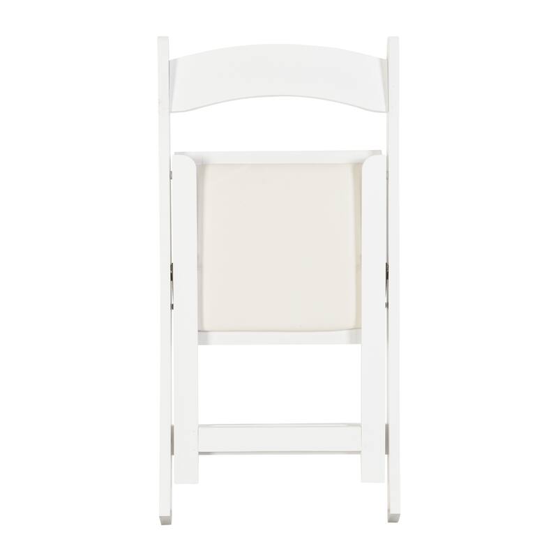 Upholstered Folding Chair,Space Saving, Easy To Carry, ,4PCS,Beige cushion/white shelf,Dining room