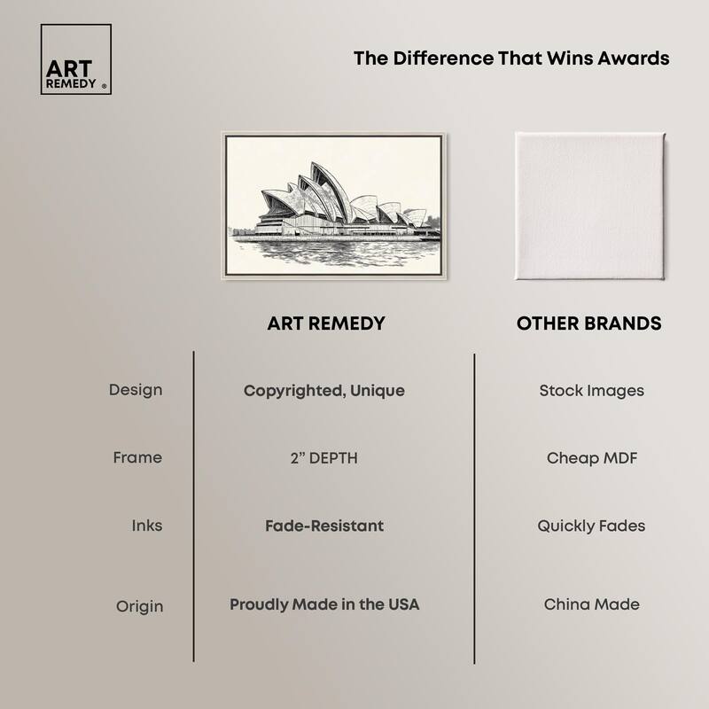 Sails of Sydney Canvas by Art Remedy