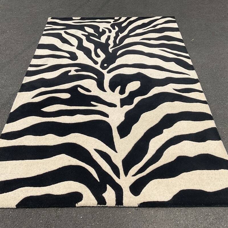 HERAT ORIENTAL Handmade Tibetan Zebra Wool Rug Collection - 5' x 8'